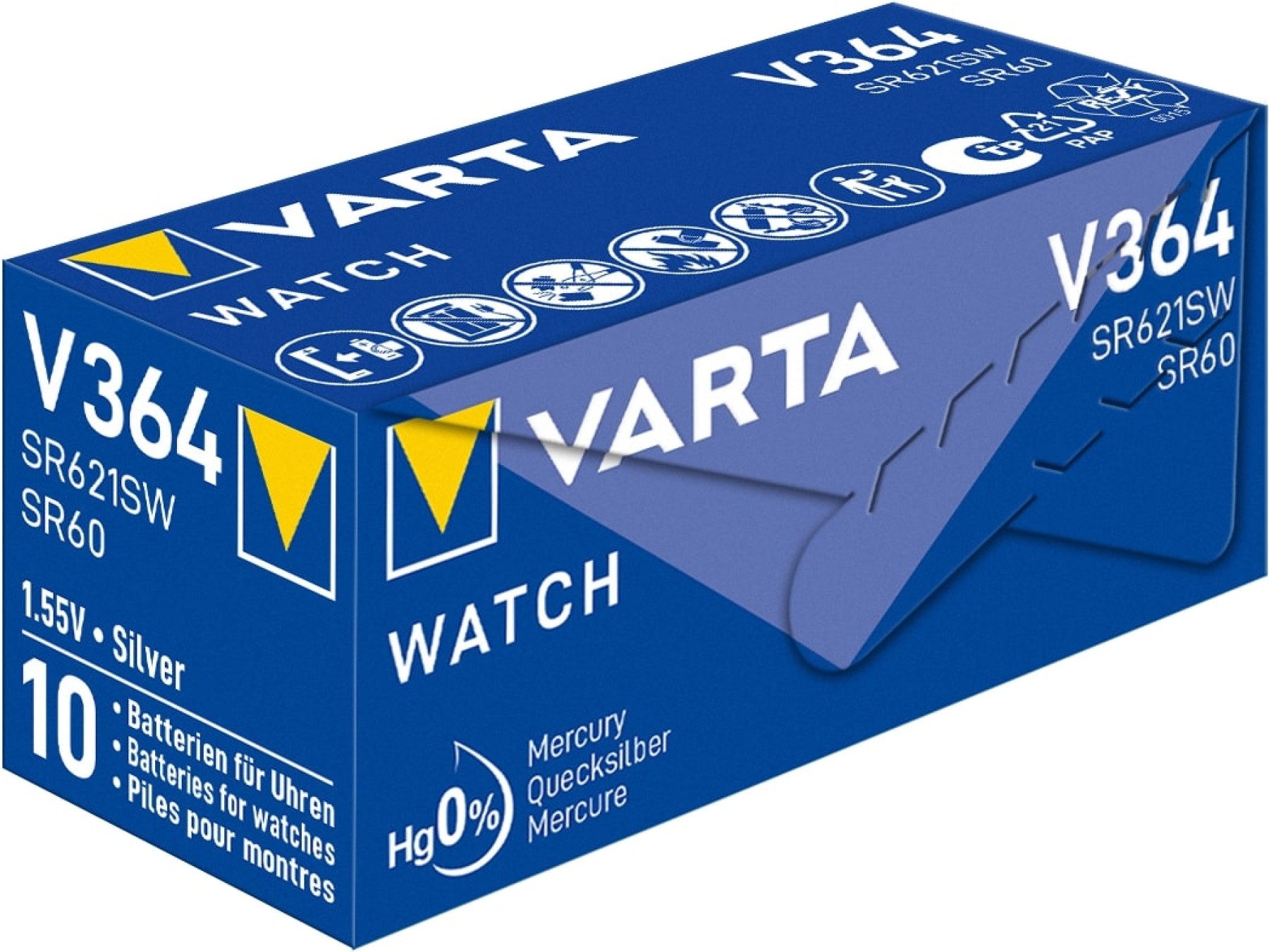 Varta V364 Silver Oxide Pack of 10